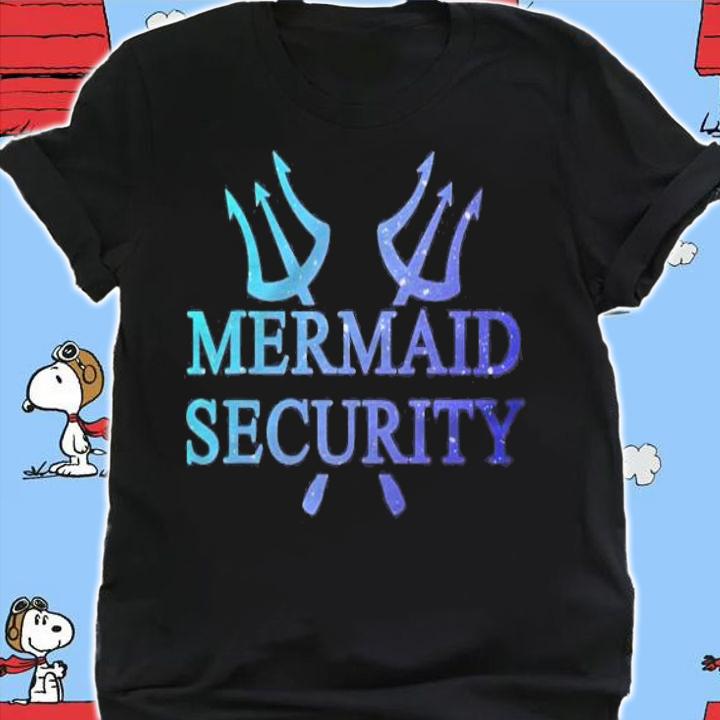 Mermaid Security Funny Swimming Gift Merman Maimaid Guard t-shirt