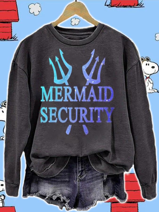 Mermaid Security Funny Swimming Gift Merman Maimaid Guard t-shirt