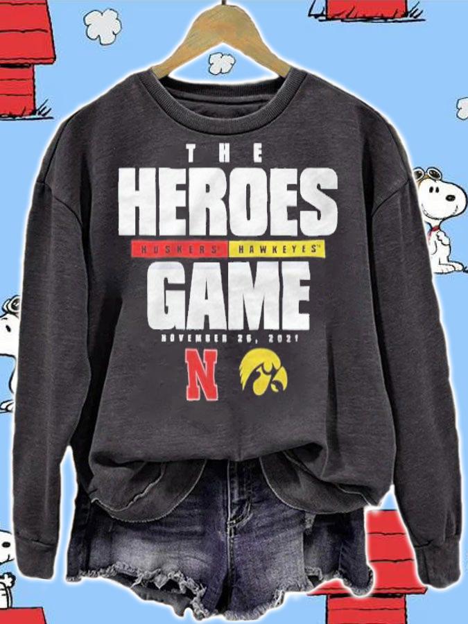 Nebraska Huskers Vs. Iowa Hawkeyes 2021 Heroes Game Shirt sweatshirt