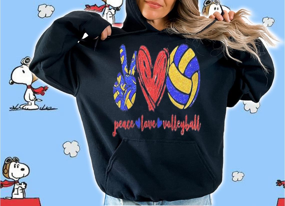 Peace Love Volleyball Cute Volleyball Lovers Gifts Shirt