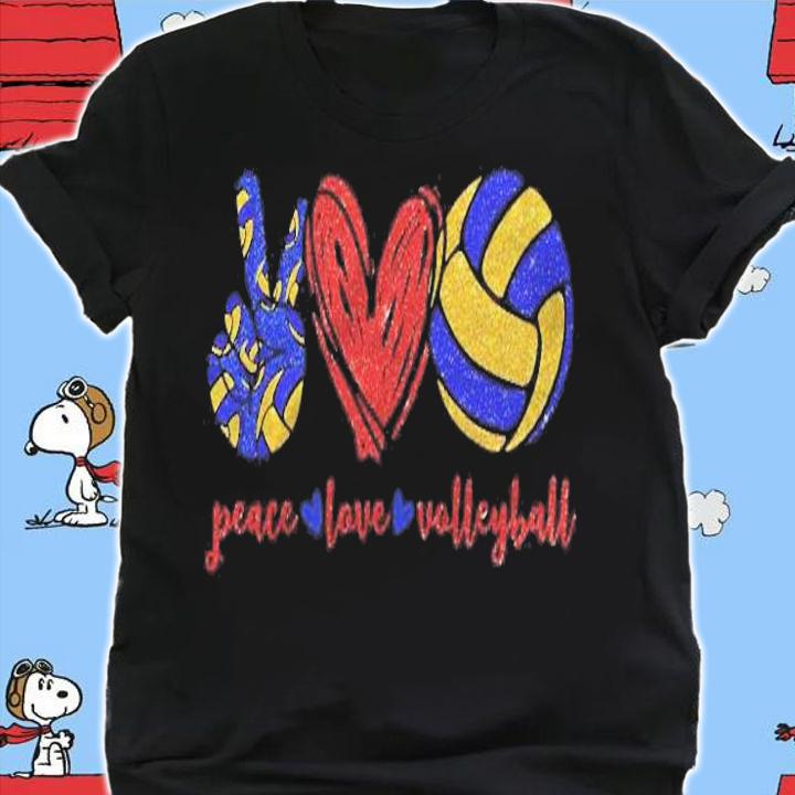 Peace Love Volleyball Cute Volleyball Lovers Gifts Shirt