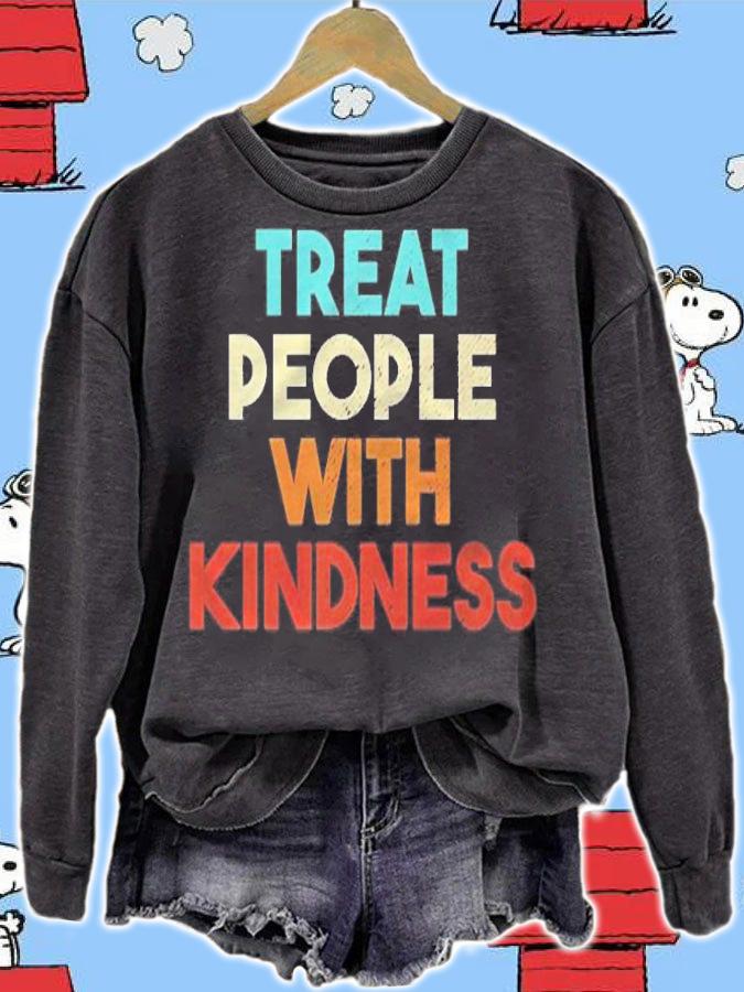 Treat People With Kindness Cute Retro Style Premium T-shirt