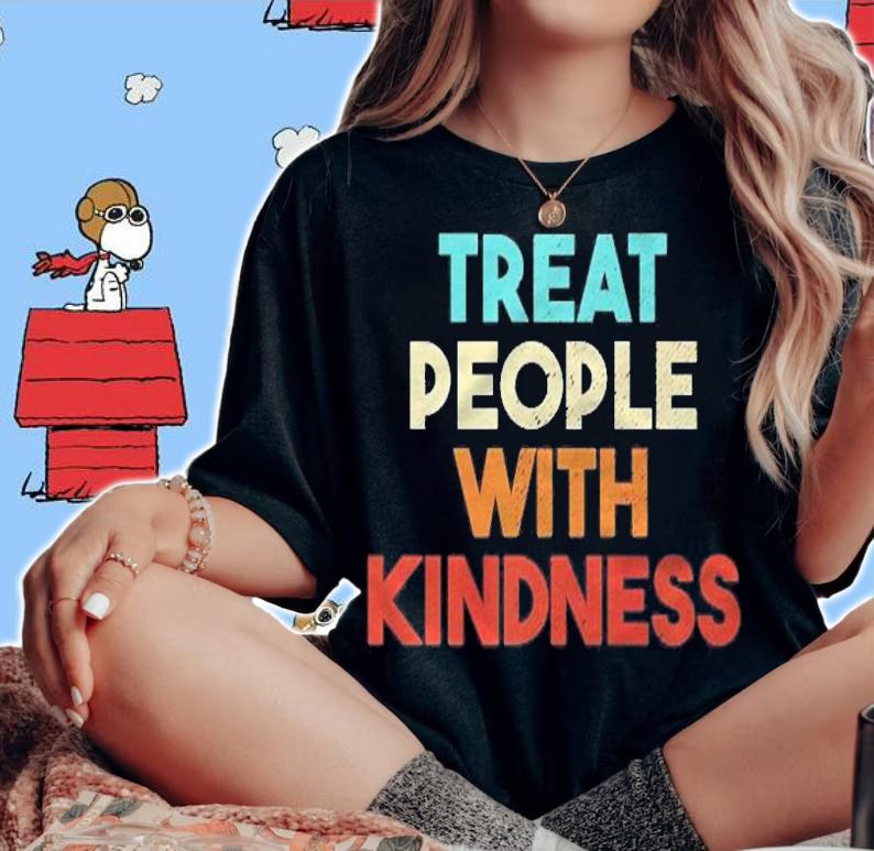 Treat People With Kindness Cute Retro Style Premium T-shirt