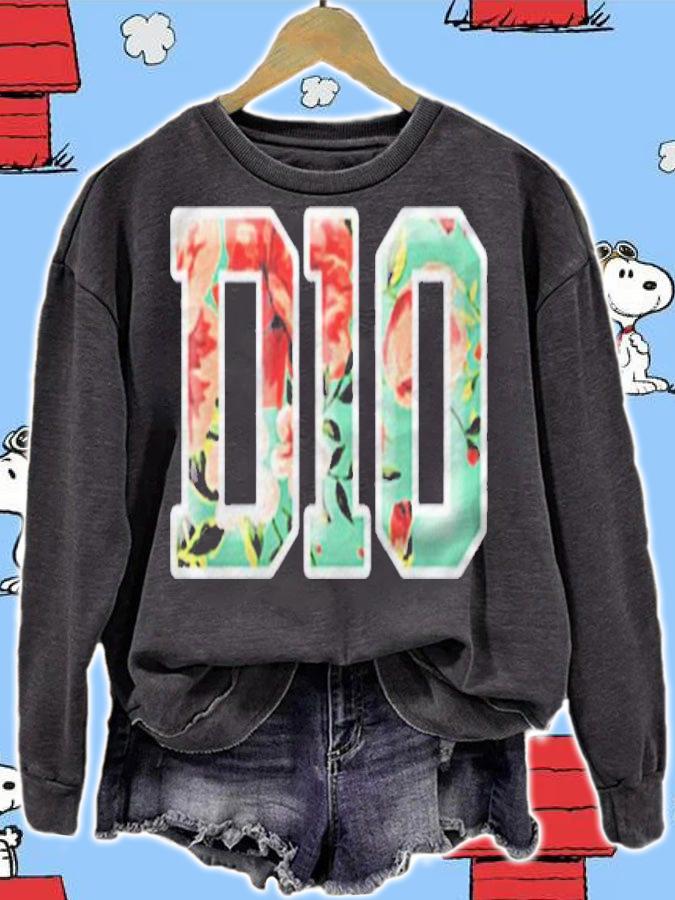 D10 Knight RPG Dice Floral D10 Game Shirt sweatshirt