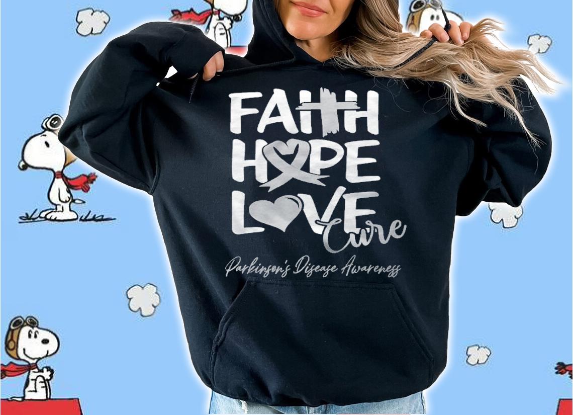 Faith hope love cure parkinson's disease awareness shirt hoodie