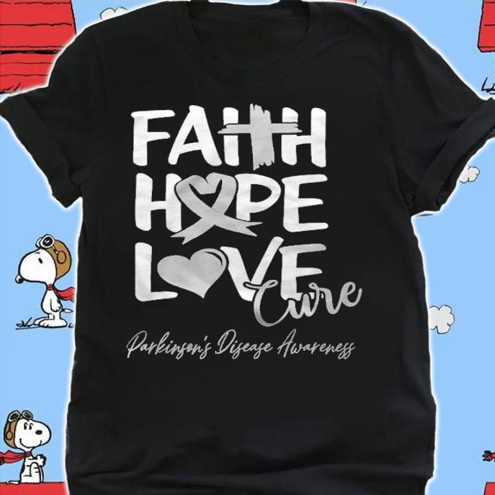 Faith hope love cure parkinson's disease awareness shirt shirt