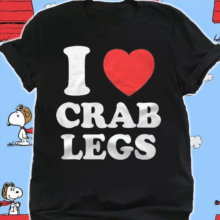 I Love Heart Crab Legs Shirt shirt