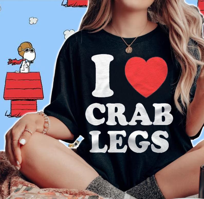 I Love Heart Crab Legs Shirt woman shirt