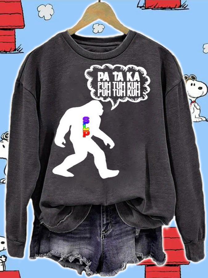 Speech Therapy Apraxia Bigfoot Slp T-Shirt