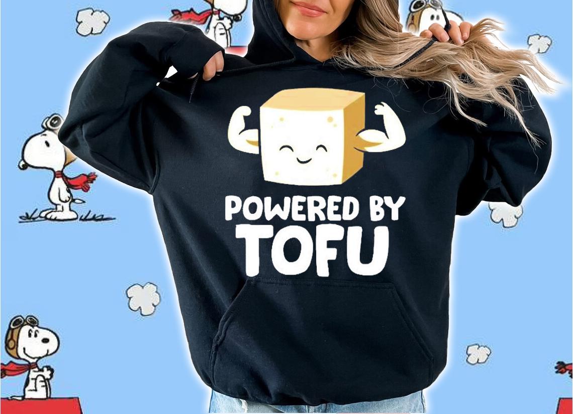 Vegan Vegetarian Love Tofu Powered By Tofu T-Shirt