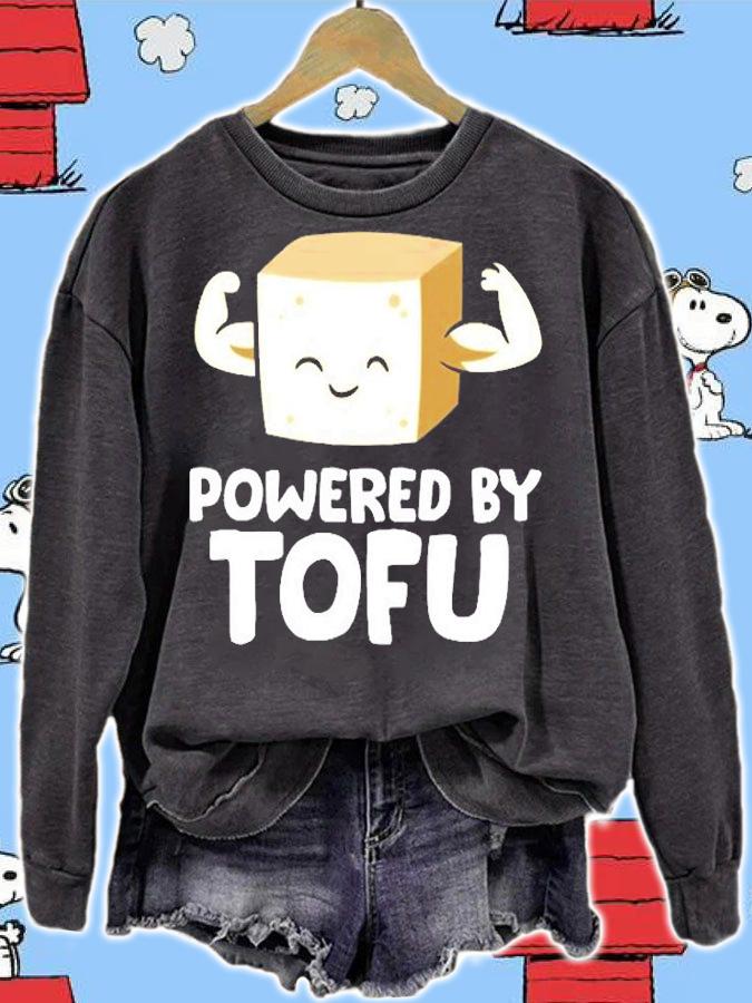 Vegan Vegetarian Love Tofu Powered By Tofu T-Shirt