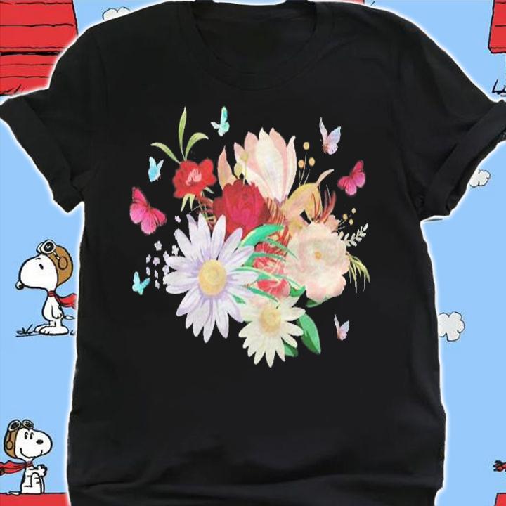 Garden Flowers And Butterfly Flowers Flowers Rose Shirt shirt