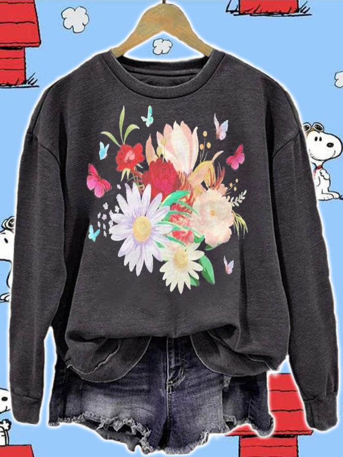 Garden Flowers And Butterfly Flowers Flowers Rose Shirt sweatshirt