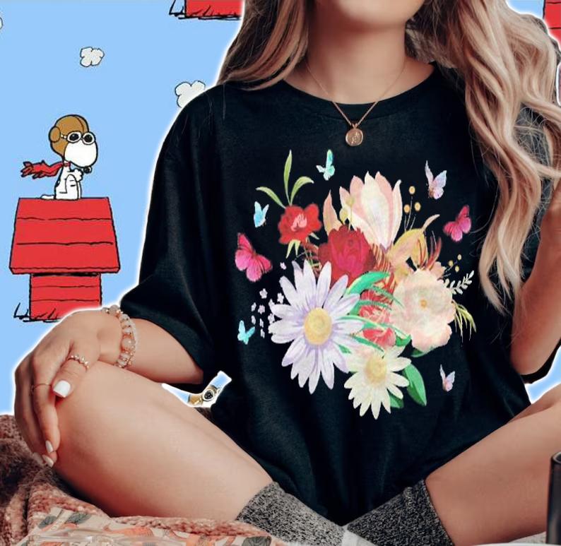 Garden Flowers And Butterfly Flowers Flowers Rose Shirt woman shirt