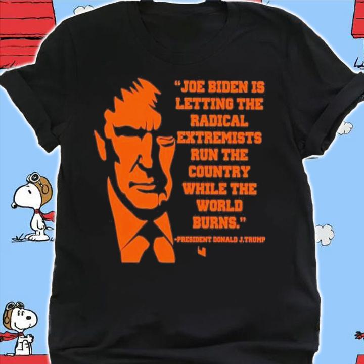 Joe Biden Is Letting The Radical Extremists Run The Country While The World Burns Shirt shirt