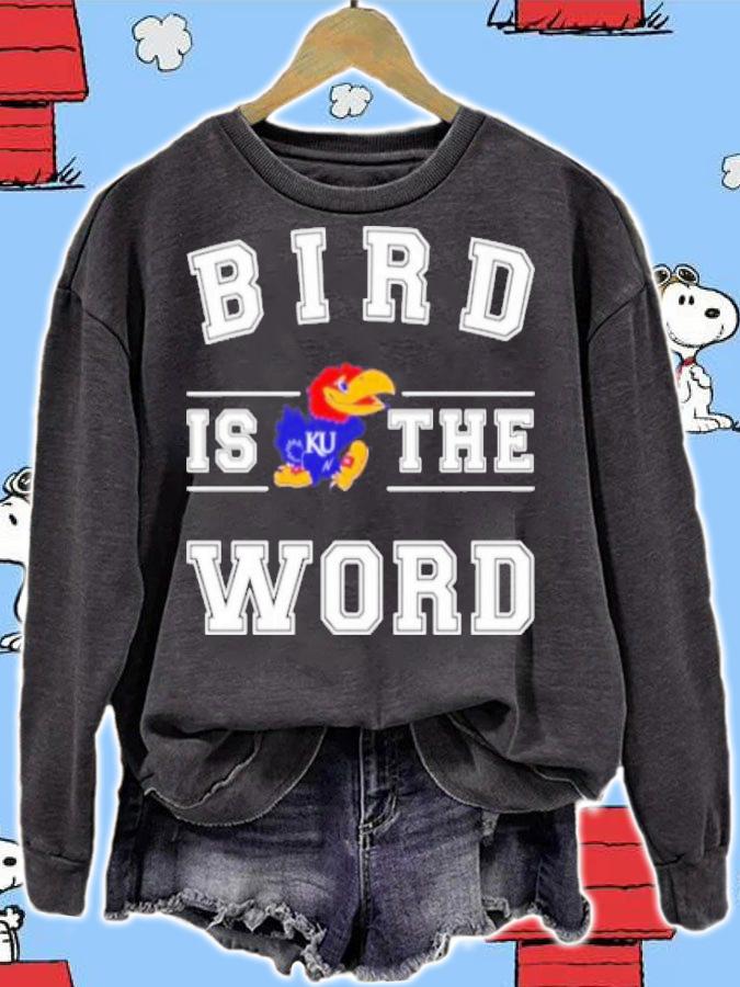 Kansas Jayhawks Bird Is The Word Shirt