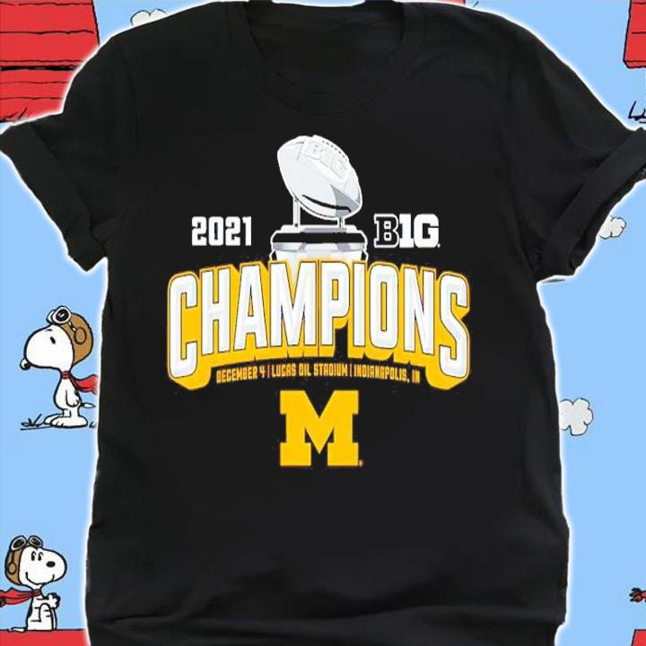 Michigan Wolverines Blue 84 Youth 2021 Big Ten Football Conference Champions Locker Room Shirt shirt