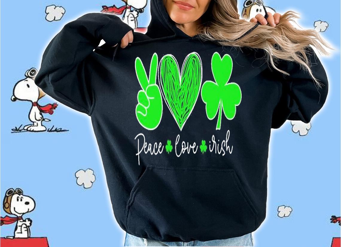 Peace Love Irish St Patricks Day T-Shirt