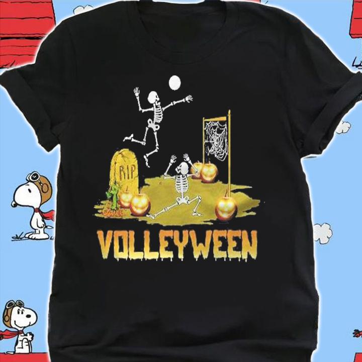Volleyball Halloween Volleyween Skeleton Costume T-shirt shirt