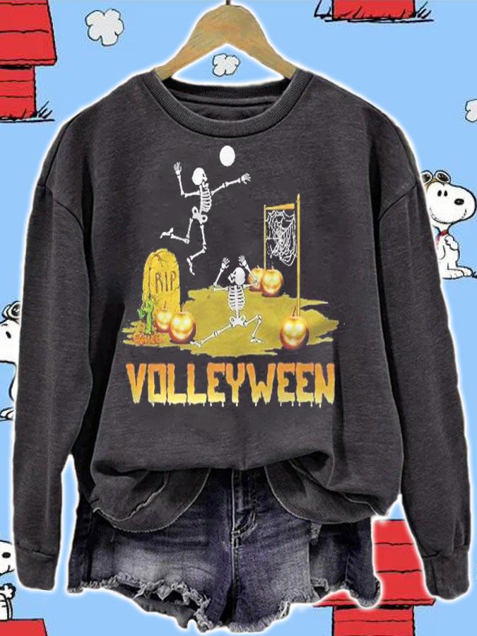 Volleyball Halloween Volleyween Skeleton Costume T-shirt sweatshirt