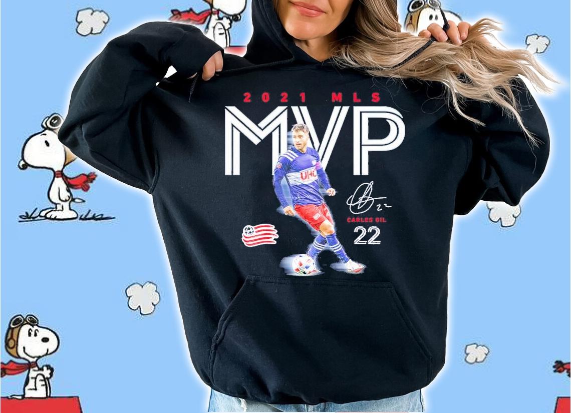 Carles Gil New England Revolution 2021 MLS MVP Signatures Shirt hoodie