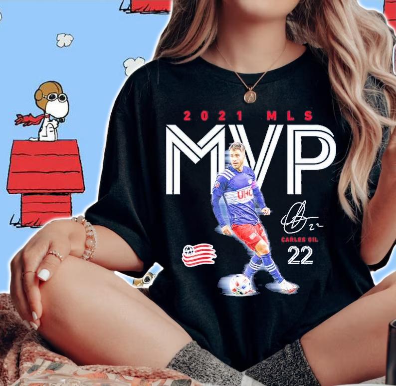 Carles Gil New England Revolution 2021 MLS MVP Signatures Shirt woman shirt