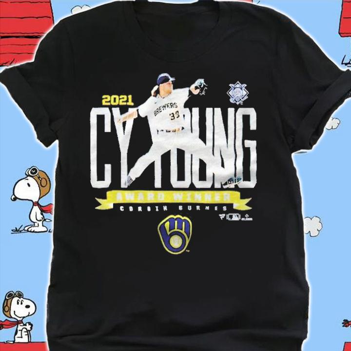 Corbin Burnes Milwaukee Brewers Cy Young Award Winner 2021 T-shirt shirt