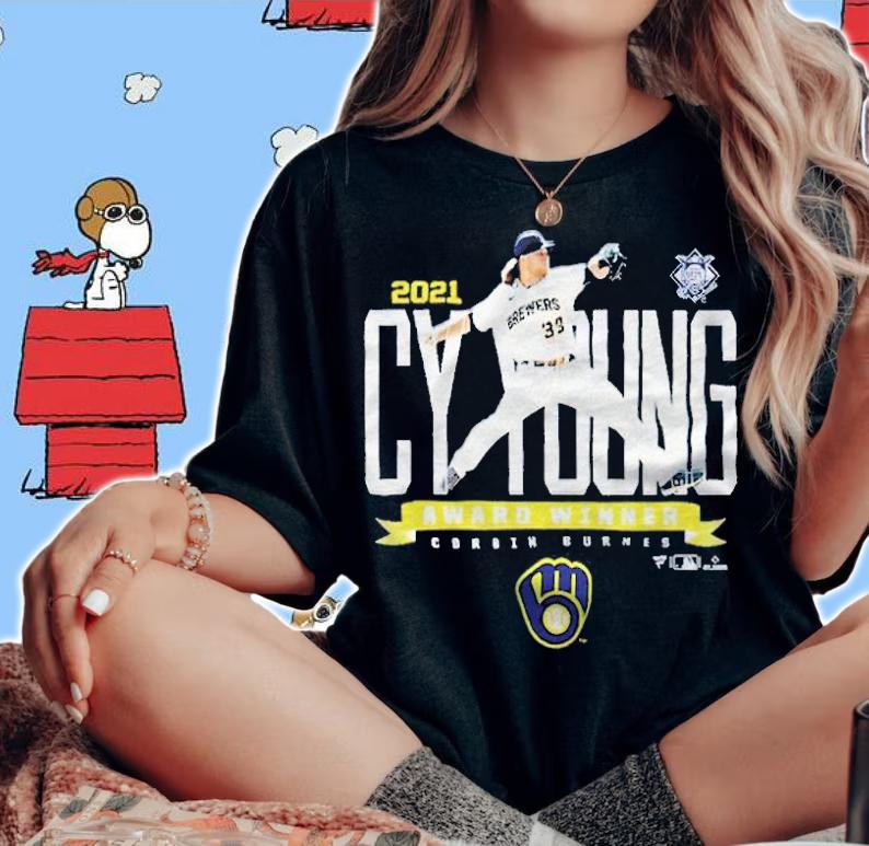 Corbin Burnes Milwaukee Brewers Cy Young Award Winner 2021 T-shirt woman shirt