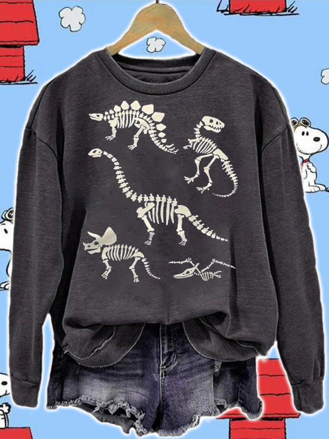 Dinosaur Fossils In Black Classic shirt
