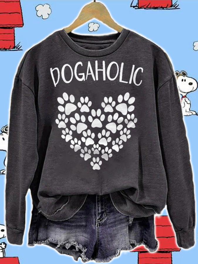 Fun Dogaholic Dog Lover Design Dog Moms Dog Dad Gift Shirt sweatshirt
