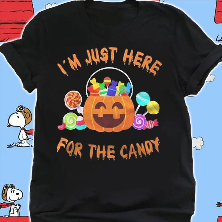 Im Just Here For The Candy Lollipop Sweets Halloween Shirt shirt