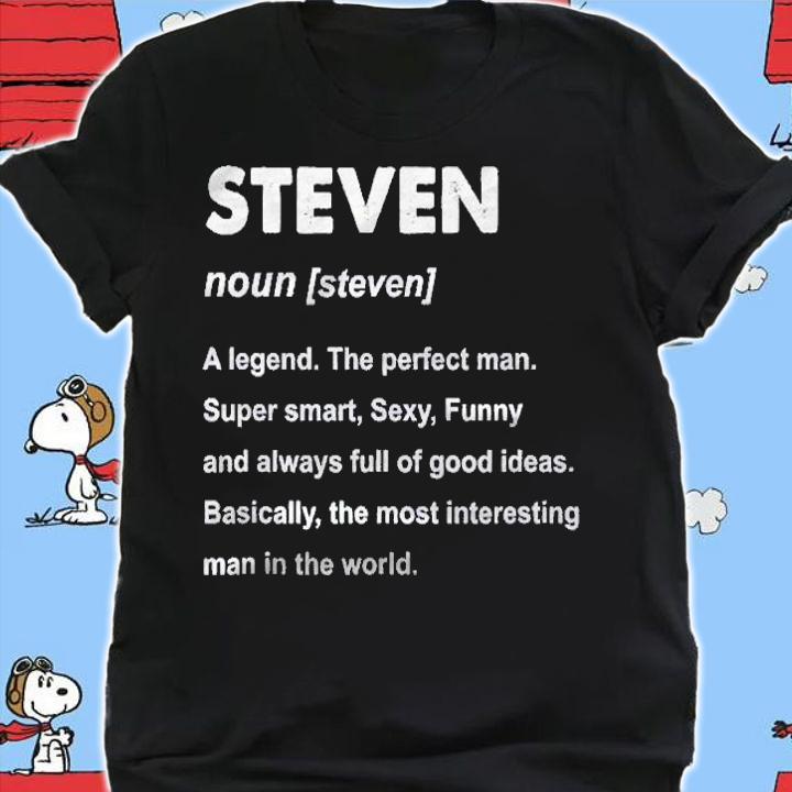 Mens Steven Name Definition Personalized Name Shirt