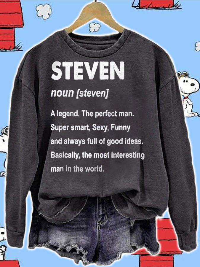 Mens Steven Name Definition Personalized Name Shirt