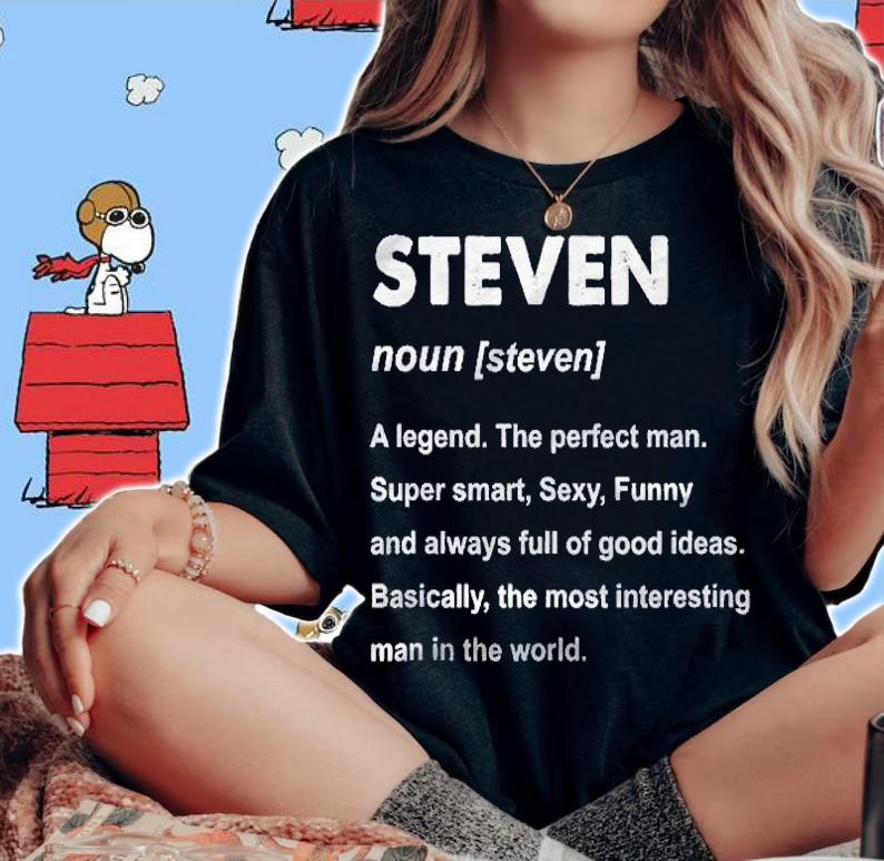 Mens Steven Name Definition Personalized Name Shirt