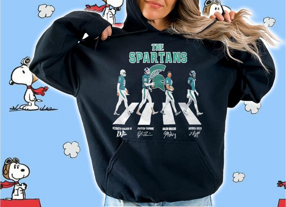 Michigan State Spartans Football Team Signatures Abbey Road Shirt hoodie