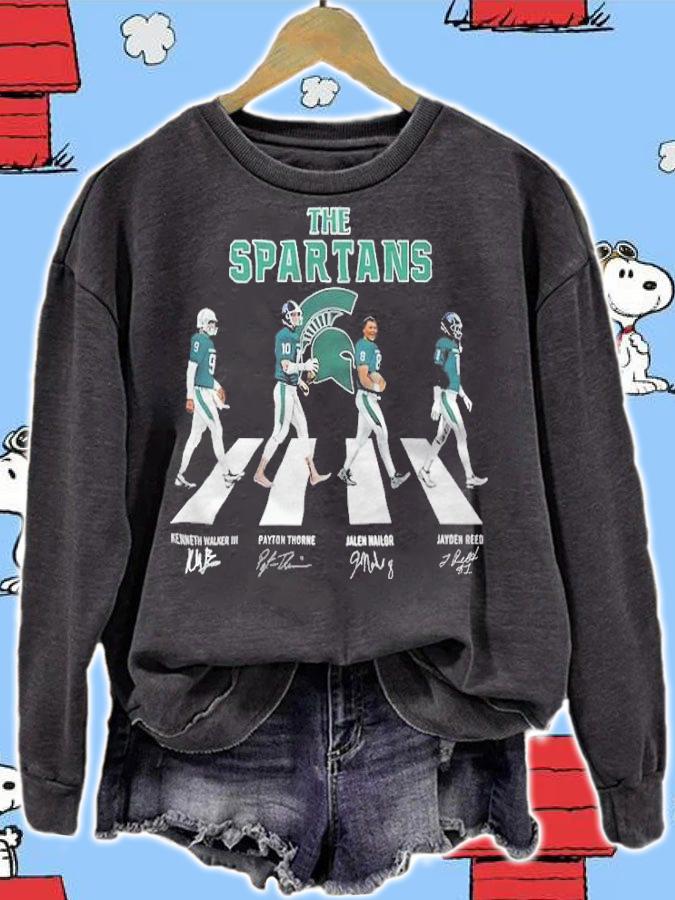 Michigan State Spartans Football Team Signatures Abbey Road Shirt sweatshirt