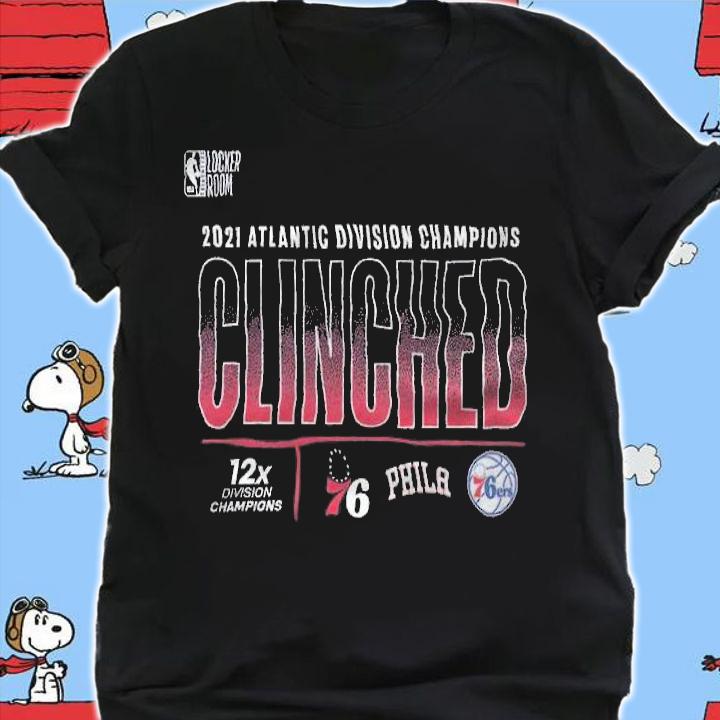 Philadelphia 76ers 2021 Atlantic Division Champions Locker Room Shirt shirt