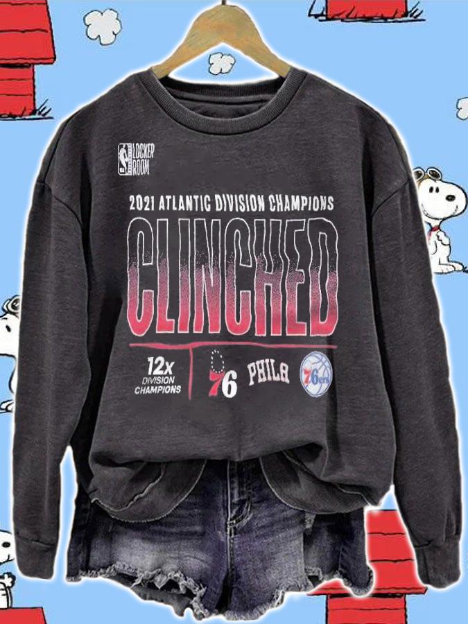 Philadelphia 76ers 2021 Atlantic Division Champions Locker Room Shirt sweatshirt