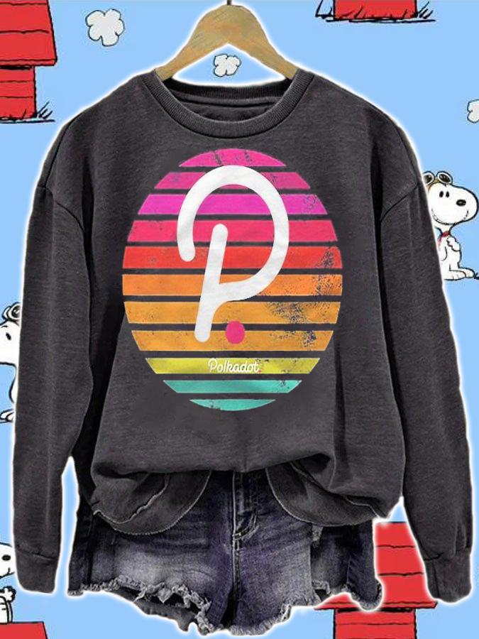 Polkadot Cryptocurrency Vintage Sunset Design Shirt sweatshirt