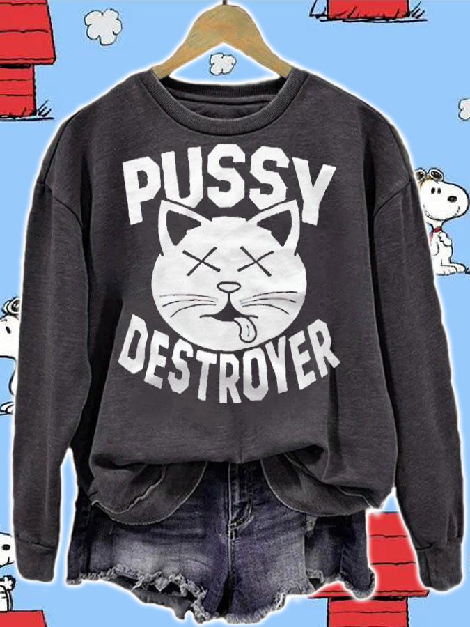 Pussy destroyer cat T-shirt