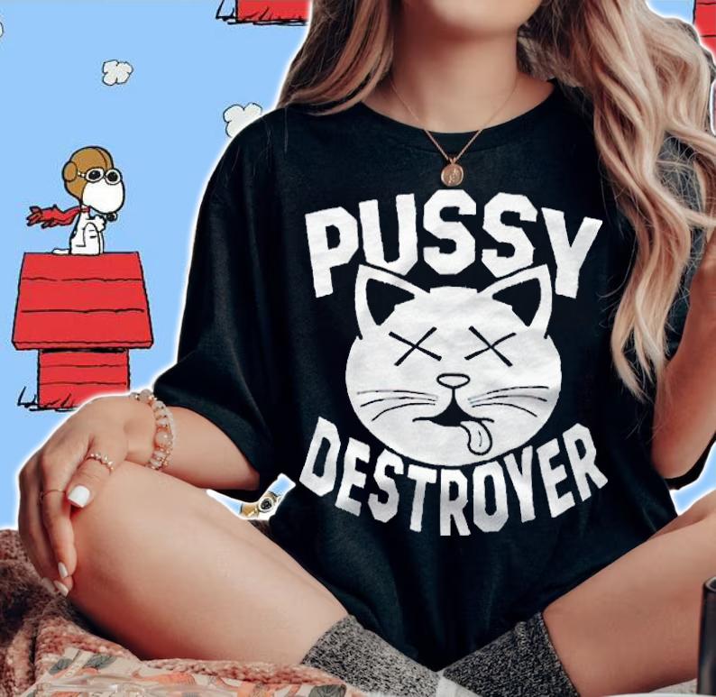 Pussy destroyer cat T-shirt