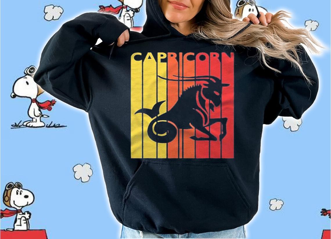 Retro Capricorn Zodiac Sign December January Gift shirt