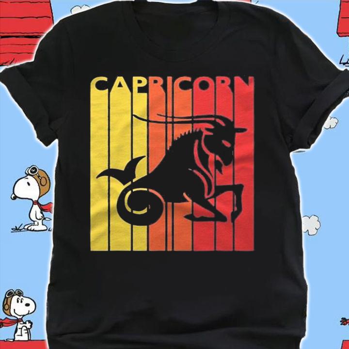 Retro Capricorn Zodiac Sign December January Gift shirt