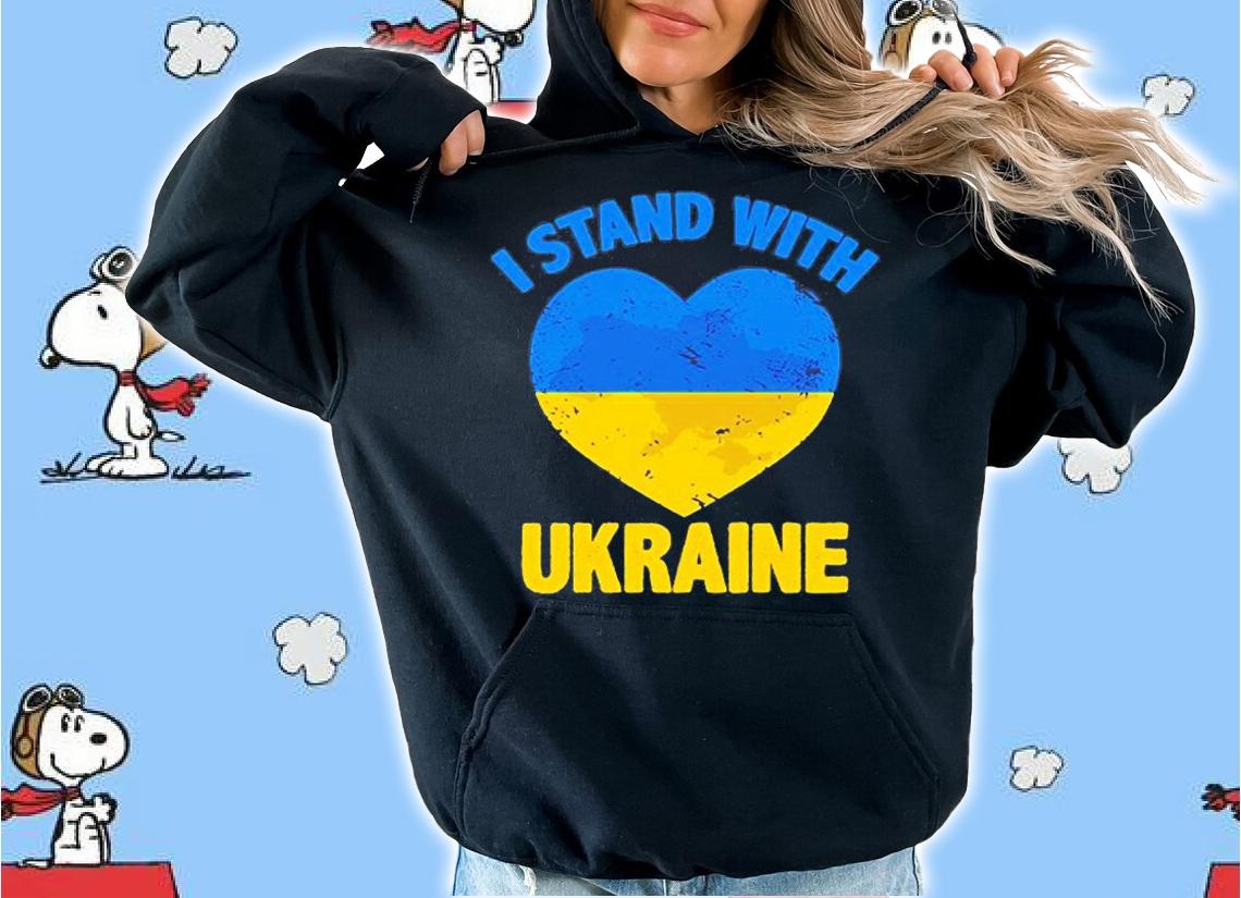 Support Ukrainian Flag I Stand With Ukraine Map Heart Pullover T-Shirt hoodie