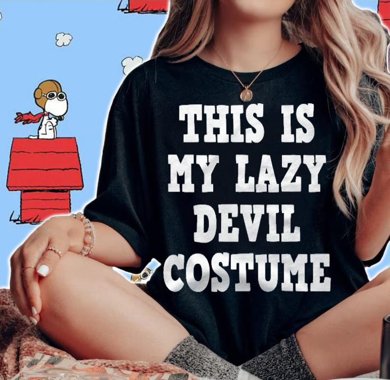 This Is My Lazy Devil Red Outfit Demon Halloween 2021 Ver2 Shirt woman shirt