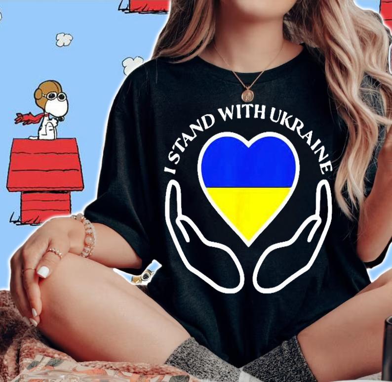 Ukrainian Flag Support Ukraine Freedom I Stand With Ukraine T-Sirt t-shirt woman shirt