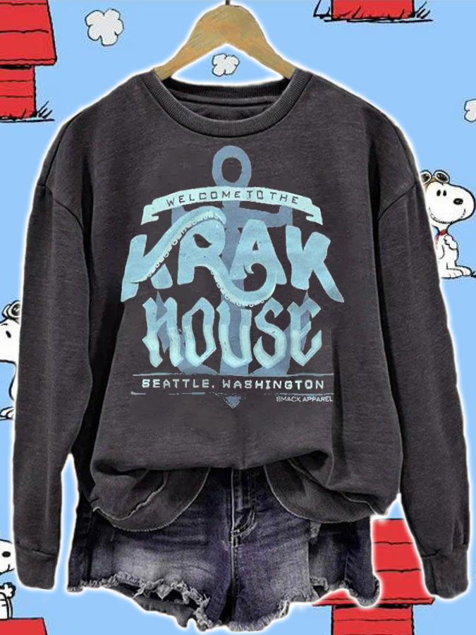 Welcome to the Krak House Seattle Hockey Washington T-shirt sweatshirt
