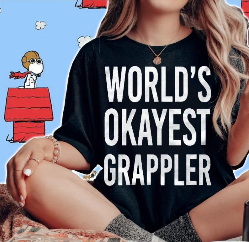 Worlds Okayest Grappler Funny Best Gift Jiu Jitsu Shirt