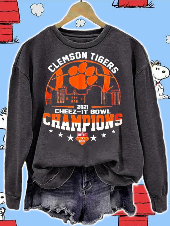 Clemson Tigers 2021 Cheez-It Bowl Champions NCAA Football Two Sided shirt