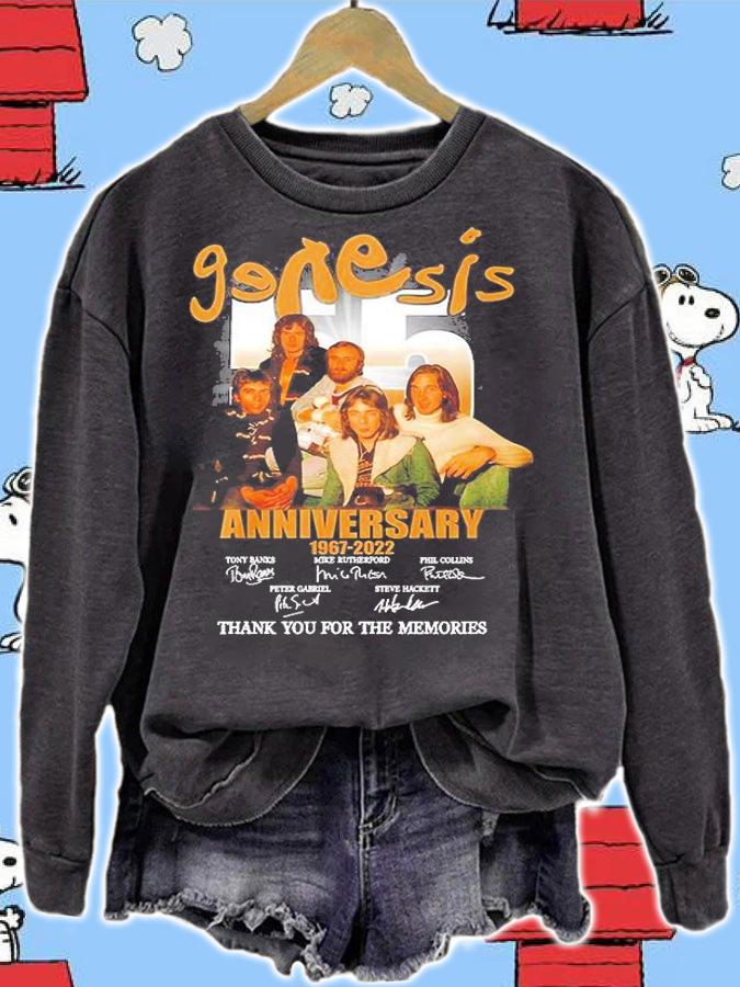 Genesis 55 Anniversary 1967 2022 Signature Thank You For The Memories T-Shirt sweatshirt